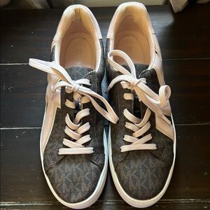 Michael Kors Pink and Brown Casual Sneakers